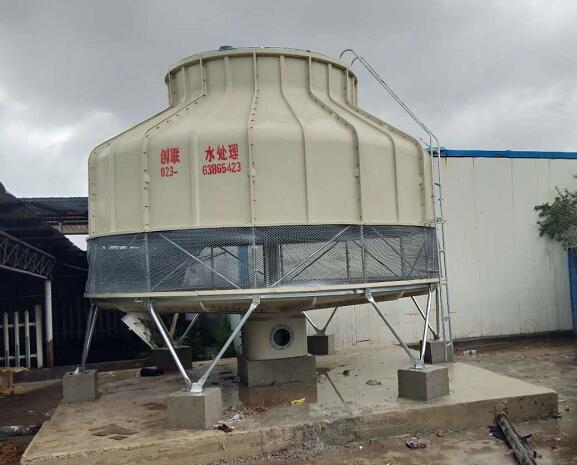 工業中溫圓形逆流玻璃鋼填料冷卻塔