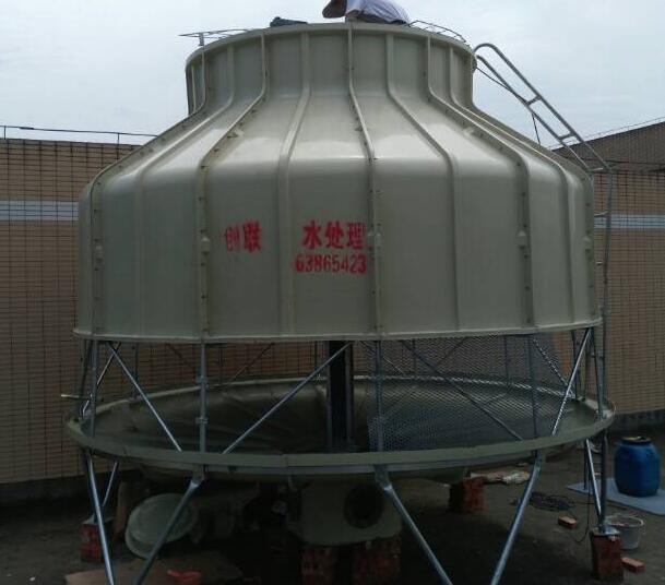 工業高溫圓形逆流玻璃鋼填料冷卻塔